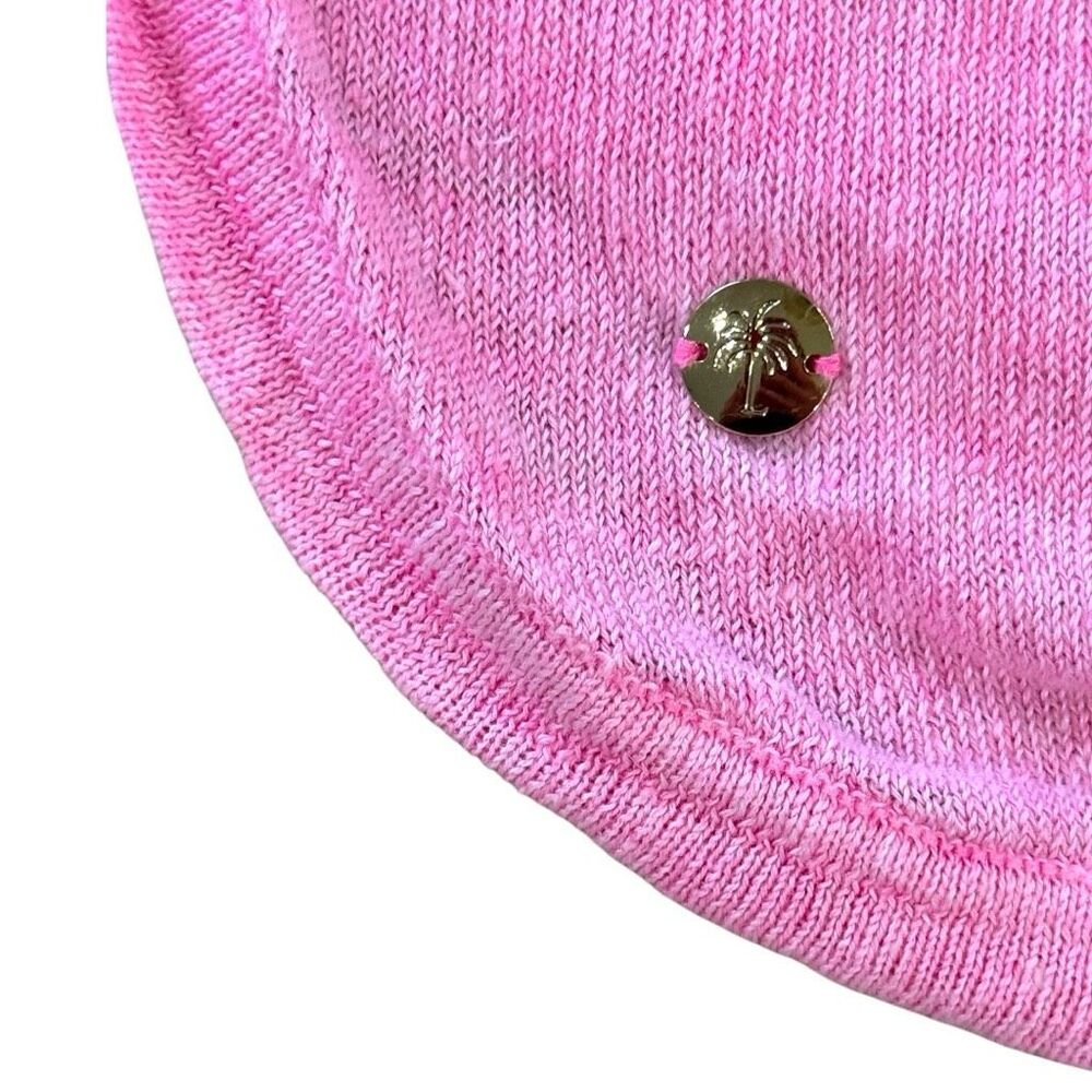 Lilly Pulitzer Women's Knit Short Cap Sleeve V-Neck Boxy Top Pink Size 2XS/XS - Picture 4 of 6